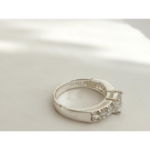 Cocktail Style Multi CZ Gemstone 925 Sterling Silver Vintage Ring - sz 6.75 - Picture 11 of 16